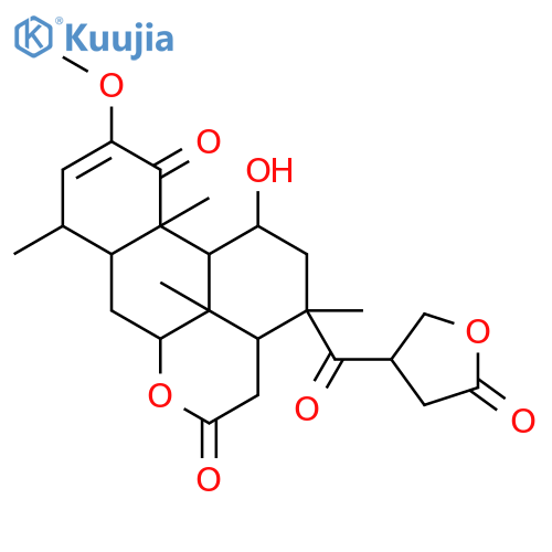 Picras-2-ene-1,16-dione,11-hydroxy-2-methoxy-13-[[(3R)-tetrahydro-5-oxo-3-furanyl]carbonyl]-, (11a)- (9CI) structure