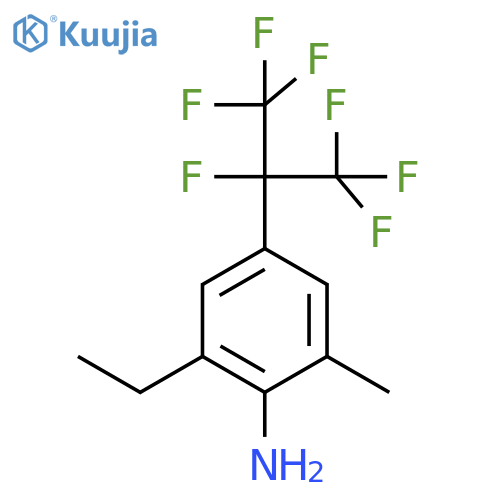 2-Methyl-6-ethyl-4-(heptafluoro-prop-2-yl)-aniline structure