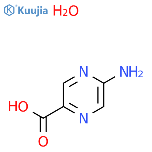 2-Amino-5-pyrazinecarboxylic acid hydrate structure