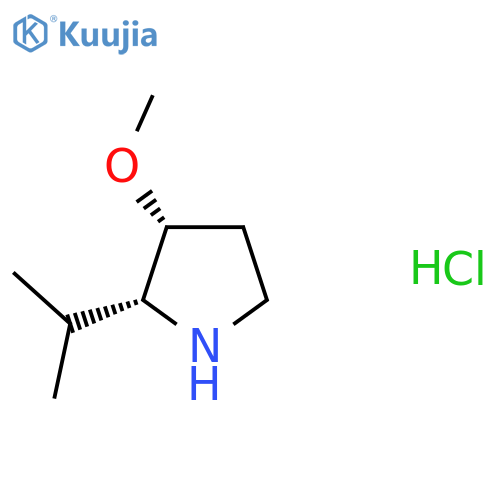 (2R,3R)-3-Methoxy-2-propan-2-ylpyrrolidine;hydrochloride structure