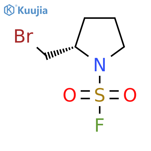 (2S)-2-(bromomethyl)pyrrolidine-1-sulfonyl fluoride structure