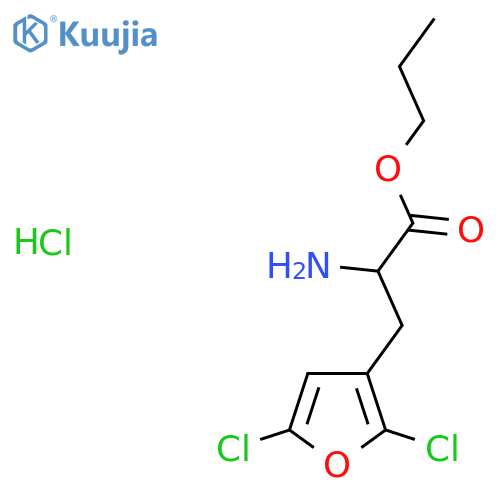 Propyl 2-amino-3-(2,5-dichlorofuran-3-yl)propanoate hydrochloride structure
