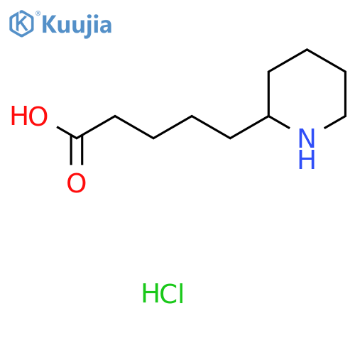 5-(Piperidin-2-yl)pentanoic acid hydrochloride structure