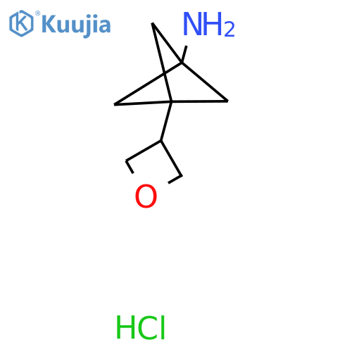 3-(Oxetan-3-yl)bicyclo[1.1.1]pentan-1-amine hydrochloride structure