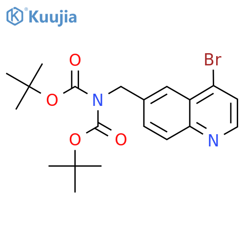 tert-butyl N-(4-bromoquinolin-6-yl)methyl-N-(tert-butoxy)carbonylcarbamate structure
