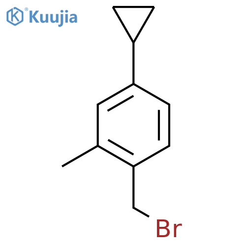 1-(Bromomethyl)-4-cyclopropyl-2-methylbenzene structure