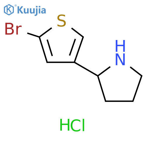 2-(5-bromothiophen-3-yl)pyrrolidine
hydrochloride structure