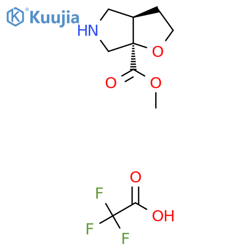 Methyl (3aR,6aR)-2,3,3a,4,5,6-hexahydrofuro[2,3-c]pyrrole-6a-carboxylate;2,2,2-trifluoroacetic acid structure