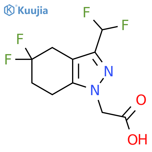 2-[3-(difluoromethyl)-5,5-difluoro-4,5,6,7-tetrahydro-1H-indazol-1-yl]acetic acid structure