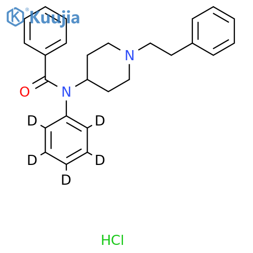 Benzoyl fentanil-d5 (hydrochloride) structure