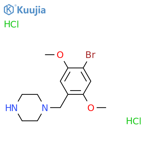 1-[(4-Bromo-2,5-dimethoxyphenyl)methyl]-piperazine,dihydrochloride structure
