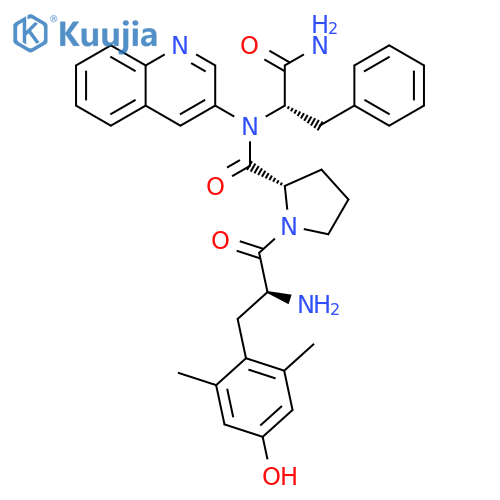 L-Phenylalaninamide, 2,6-dimethyl-L-tyrosyl-L-prolyl-N-3-quinolinyl- structure