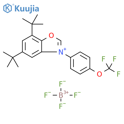 5,7-Di-tert-butyl-3-(4-(trifluoromethoxy)phenyl)benzo[d]oxazol-3-ium tetrafluoroborate structure
