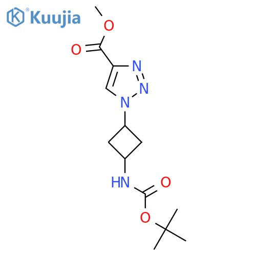 methyl 1-[(1r,3r)-3-{[(tert-butoxy)carbonyl]amino}cyclobutyl]-1H-1,2,3-triazole-4-carboxylate structure