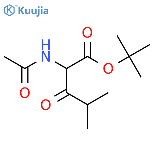 Tert-butyl 2-acetamido-4-methyl-3-oxopentanoate structure