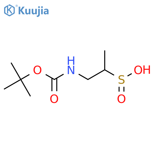 1-{[(Tert-butoxy)carbonyl]amino}propane-2-sulfinic acid structure