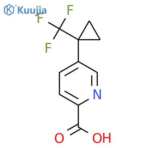 5-1-(trifluoromethyl)cyclopropylpyridine-2-carboxylic acid structure