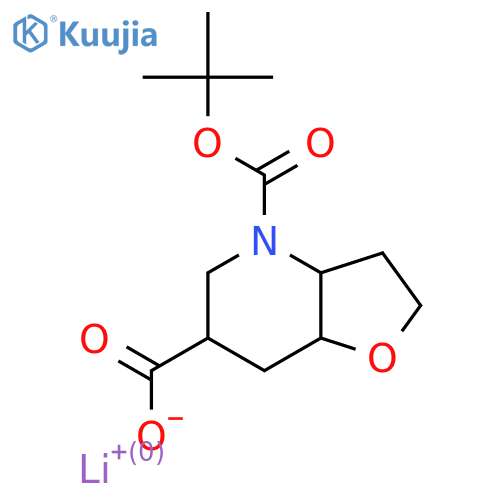 Lithium(1+) 4-[(tert-butoxy)carbonyl]-octahydrofuro[3,2-b]pyridine-6-carboxylate structure