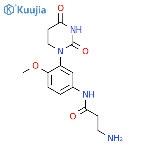 3-amino-N-3-(2,4-dioxo-1,3-diazinan-1-yl)-4-methoxyphenylpropanamide structure