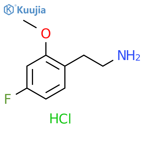 2-(4-fluoro-2-methoxyphenyl)ethan-1-amine hydrochloride structure