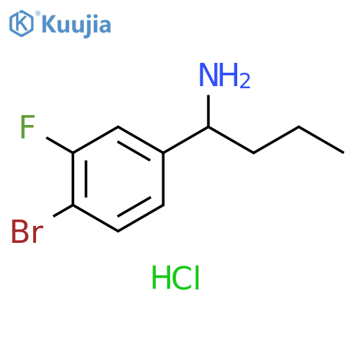 1-(4-bromo-3-fluorophenyl)butan-1-amine hydrochloride structure