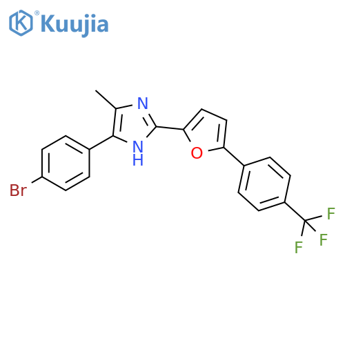 4-(4-bromophenyl)-5-methyl-2-{5-4-(trifluoromethyl)phenylfuran-2-yl}-1H-imidazole structure