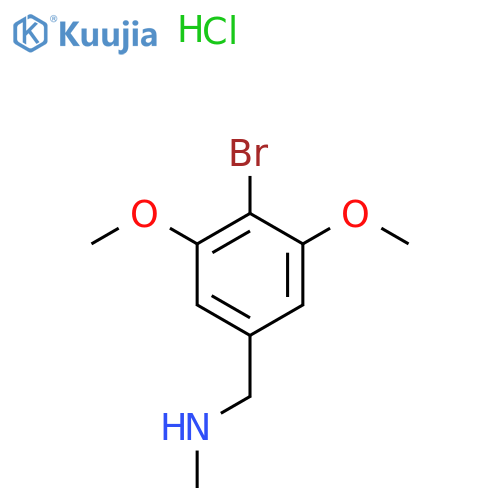[(4-Bromo-3,5-dimethoxyphenyl)methyl](methyl)amine hydrochloride structure
