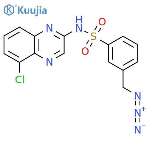 3-(azidomethyl)-N-(5-chloroquinoxalin-2-yl)benzene-1-sulfonamide structure