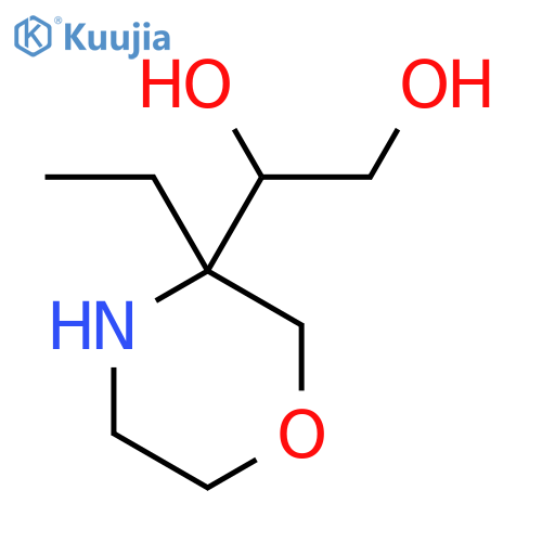 1-(3-Ethylmorpholin-3-yl)ethane-1,2-diol structure