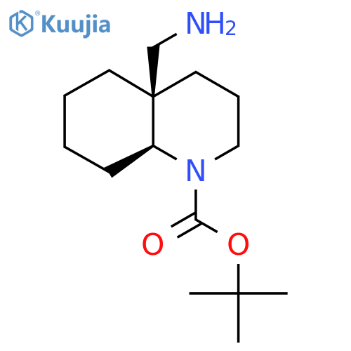 Tert-butyl (4aR,8aS)-4a-(aminomethyl)-2,3,4,5,6,7,8,8a-octahydroquinoline-1-carboxylate structure