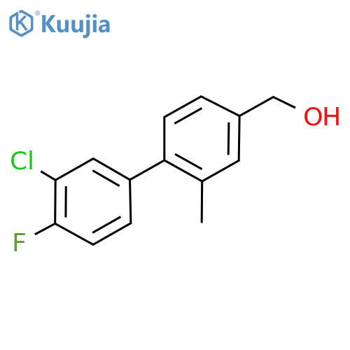 (3'-Chloro-4'-fluoro-2-methyl-[1,1'-biphenyl]-4-yl)methanol structure