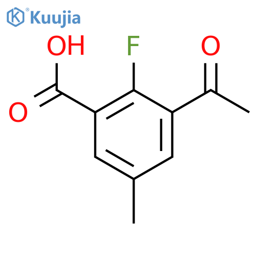 3-Acetyl-2-fluoro-5-methylbenzoic acid structure