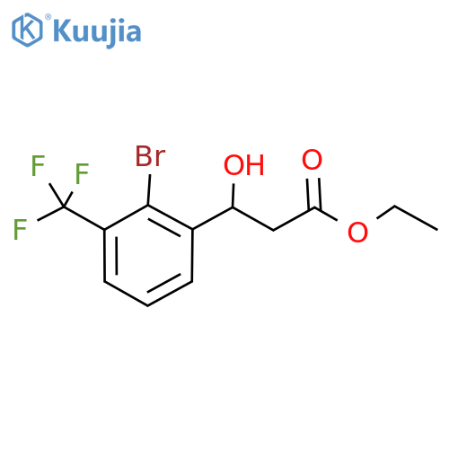 Ethyl 3-(2-bromo-3-(trifluoromethyl)phenyl)-3-hydroxypropanoate structure