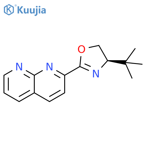 (R)-4-(tert-Butyl)-2-(1,8-naphthyridin-2-yl)-4,5-dihydrooxazole structure