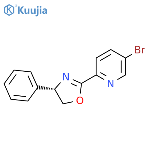 (S)-2-(5-Bromopyridin-2-yl)-4-phenyl-4,5-dihydrooxazole structure