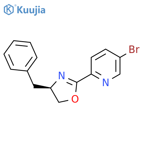 (R)-4-Benzyl-2-(5-bromopyridin-2-yl)-4,5-dihydrooxazole structure