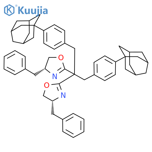 (4R,4'R)-2,2'-(1,3-Bis(4-(adamantan-1-yl)phenyl)propane-2,2-diyl)bis(4-benzyl-4,5-dihydrooxazole) structure