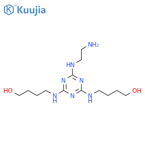 4,4'-((6-((2-Aminoethyl)amino)-1,3,5-triazine-2,4-diyl)bis(azanediyl))bis(butan-1-ol) structure