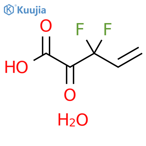 3,3-Difluoro-2-oxopent-4-enoic acid hydrate structure