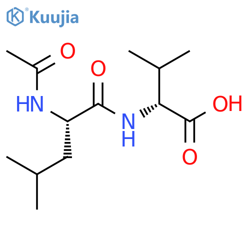 (2R)-2-[(2S)-2-acetamido-4-methylpentanamido]-3-methylbutanoic acid structure