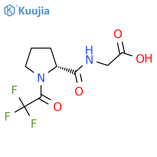 2-{[(2R)-1-(2,2,2-trifluoroacetyl)pyrrolidin-2-yl]formamido}acetic acid structure