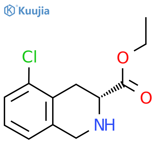 ethyl (3R)-5-chloro-1,2,3,4-tetrahydroisoquinoline-3-carboxylate structure
