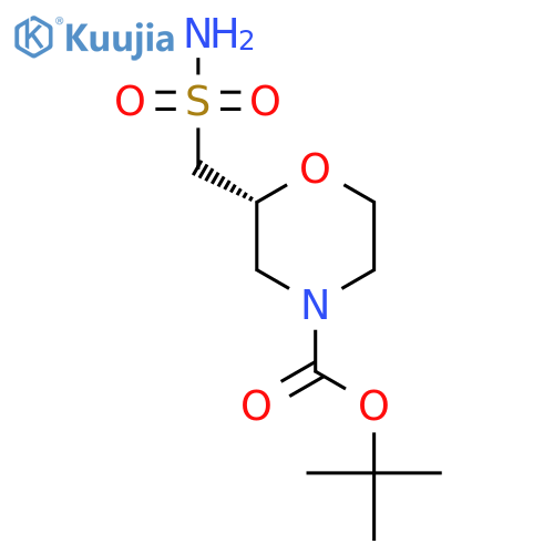 Tert-butyl (2R)-2-(sulfamoylmethyl)morpholine-4-carboxylate structure