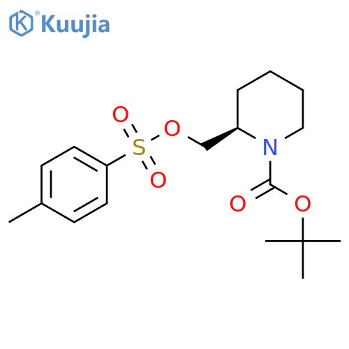 tert-butyl (2R)-2-{[(4-methylbenzenesulfonyl)oxy]methyl}piperidine-1-carboxylate structure