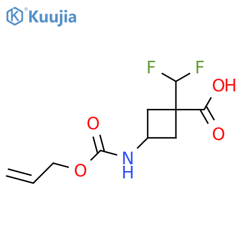 1-(Difluoromethyl)-3-{[(prop-2-en-1-yloxy)carbonyl]amino}cyclobutane-1-carboxylic acid structure