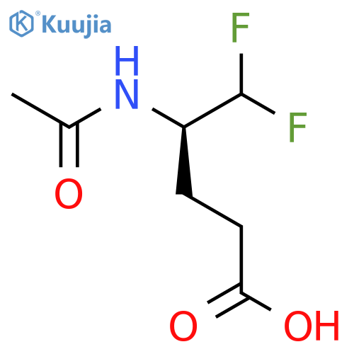 (4R)-4-acetamido-5,5-difluoropentanoic acid structure