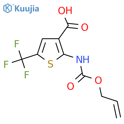 2-{[(Prop-2-en-1-yloxy)carbonyl]amino}-5-(trifluoromethyl)thiophene-3-carboxylic acid structure