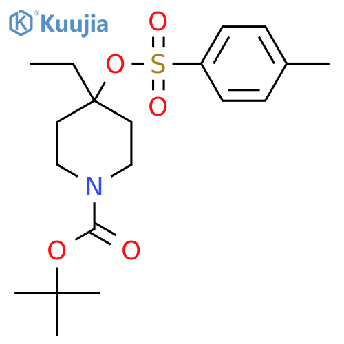 Tert-butyl 4-ethyl-4-[(4-methylbenzenesulfonyl)oxy]piperidine-1-carboxylate structure