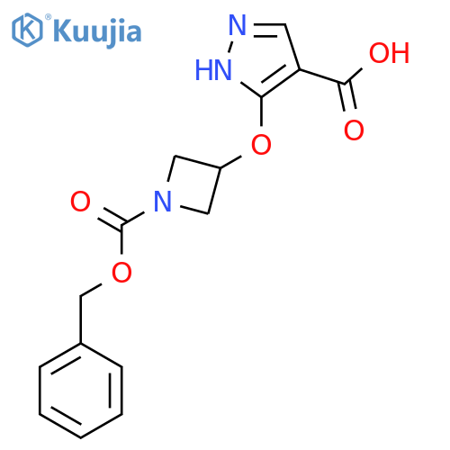 3-({1-[(benzyloxy)carbonyl]azetidin-3-yl}oxy)-1H-pyrazole-4-carboxylic acid structure