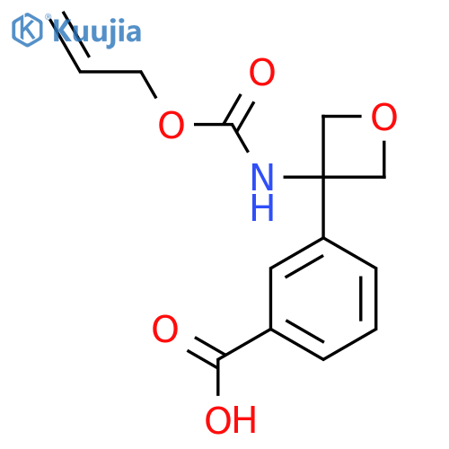 3-(3-{[(Prop-2-en-1-yloxy)carbonyl]amino}oxetan-3-yl)benzoic acid structure